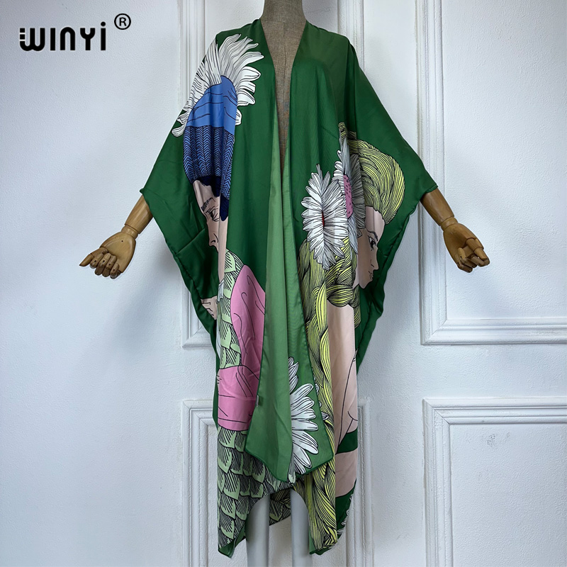 Kaftan Women Boho - WINYI boho print Kimono sexy Cardigan