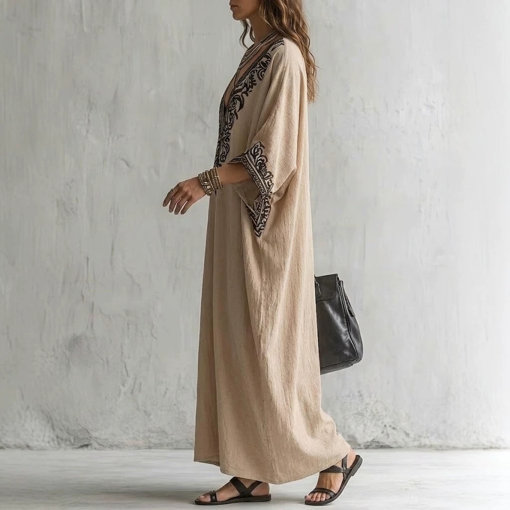 Women Boho Embroidered Kaftan  - Kaftan Women Boho review and price
