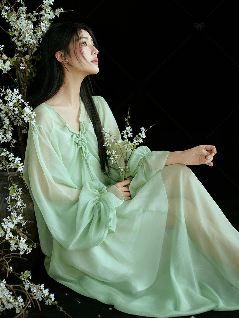 Chinese Style Green Dress Trad - Ethnic Fashion Studio review and price