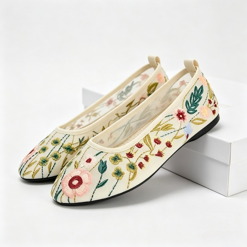 Round Toe Mesh Ballet Flats Sh - Women'S Ethnic Fashion Brands review and price