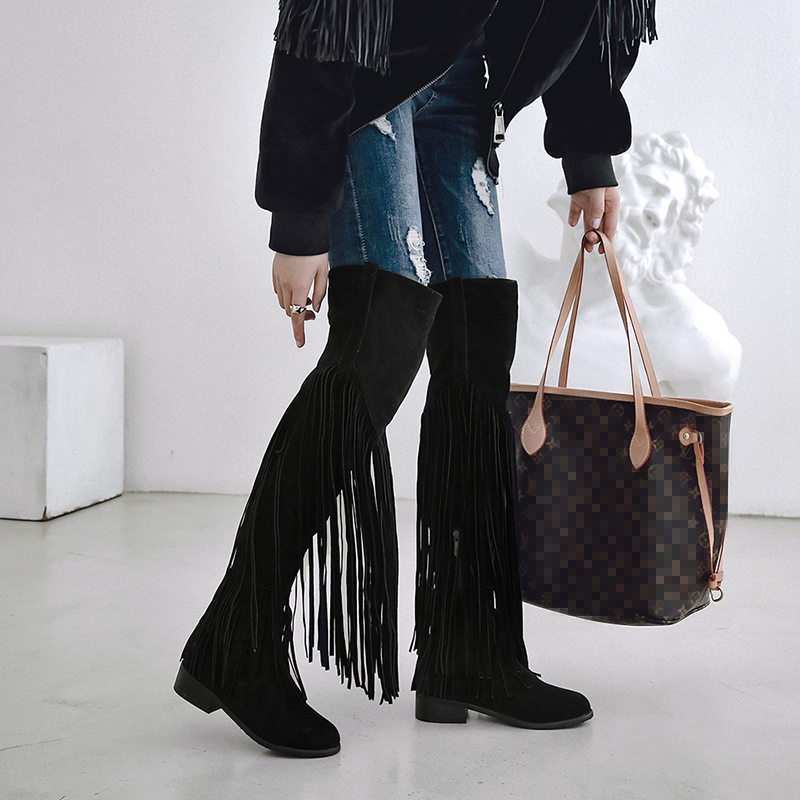 2026 Fashion Boho Knee High Bo - Winter Ethnic Fashion For Women review and price