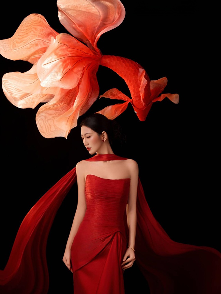 2026 New Year Red Lucky Carp C - Ethnic Fashion Studio review and price