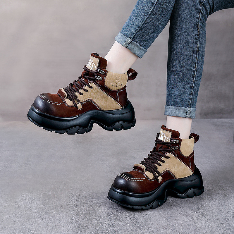 6cm Genuine Leather Wedge Fash - Winter Ethnic Fashion For Women review and price